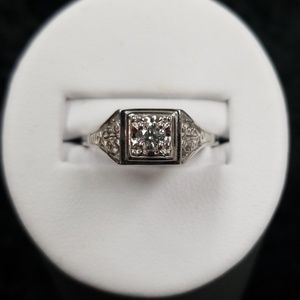 14k white gold ring